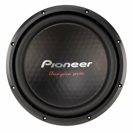 PIONEER Car  12 in. Dual 1600W Max Dual-Voice-Coil 4-Ohm Component Subwoofer, Black TSW301D4